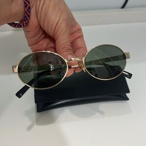 Saint Laurent SL692 003 Gold Green Sunglasses